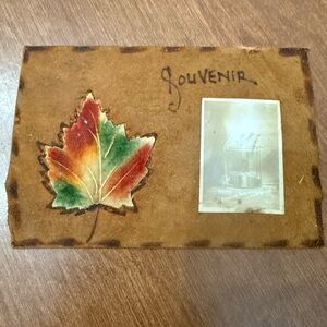 Antique Souvenir Leaf Decor souvenir postcard dated 1909